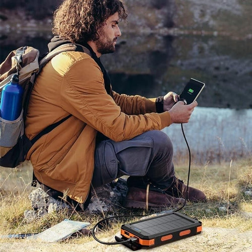10000mAh Portable Fast Charging Power Bank 2USB Solar Charging with